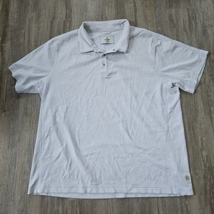 Reigning Champ Men's Solotex White Snap Collar Short Sleeve Polo Shirt XXL